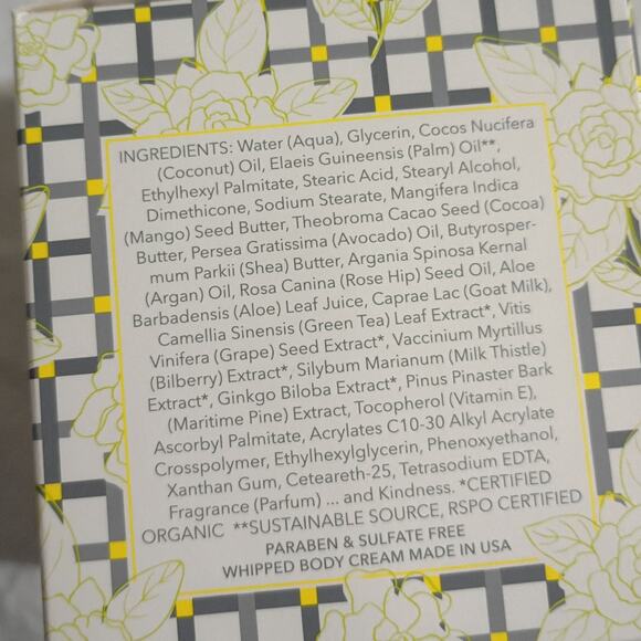 Beekman Garden of Gardenia Whipped Body Cream 8 oz New Sealed USA Made Goat Milk - Picture 4 of 5